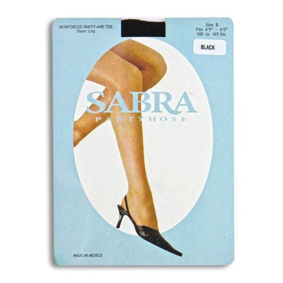 NEW! Lot of 6 Black Sabra Pantyhose - Size B (100-165lbs / 4'9"-6'.0") - Picture 1 of 1